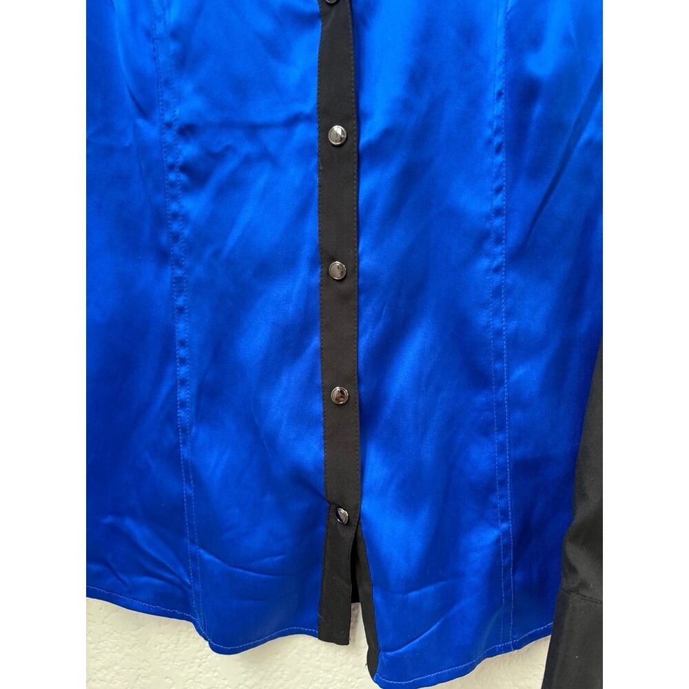 Cach Color Block Button Down Blouse - image 3